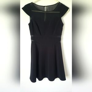 HAILEY LOGAN by Adrianna Papell black dress mesh cutout